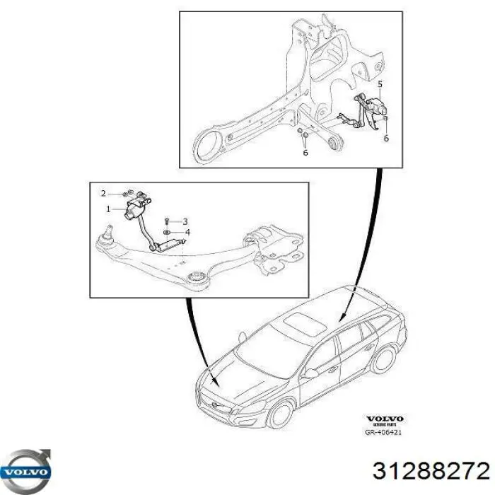 Купити HHLS2702 Hotaru Датчик рівня положення кузова, передній правий