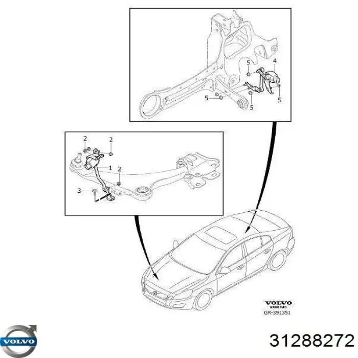 HHLS2702 Hotaru Датчик рівня положення кузова, передній правий