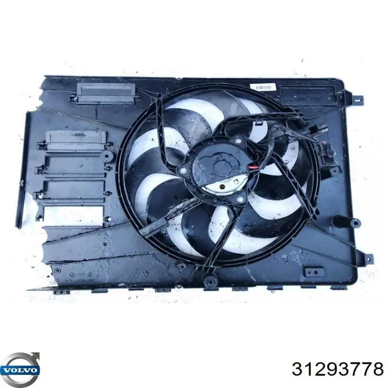 Купити 31293778 Volvo Дифузор радіатора охолодження, в зборі з двигуном і крильчаткою