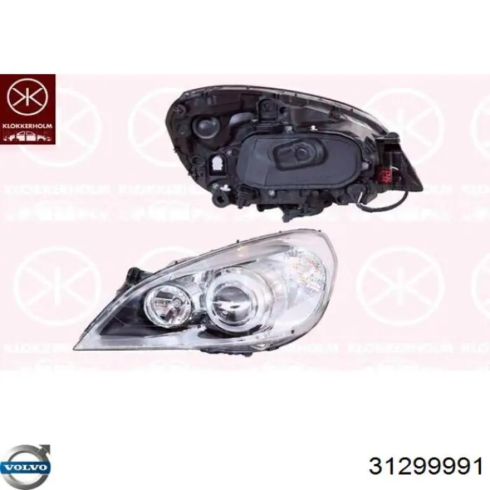 Фара правая Volvo 31299991 ціна, від 837.59 USD