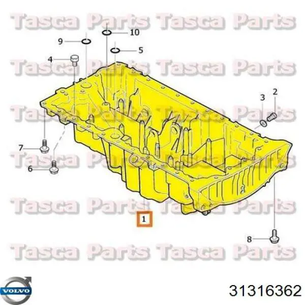 Купити 31316362 Volvo Захист двигуна