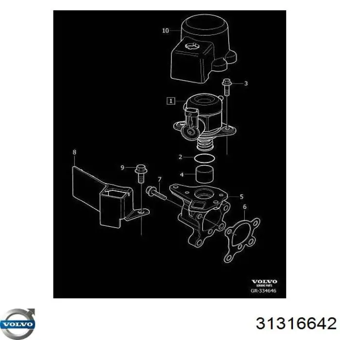 Прокладка паливного насосу ПНВТ 31316642 Volvo