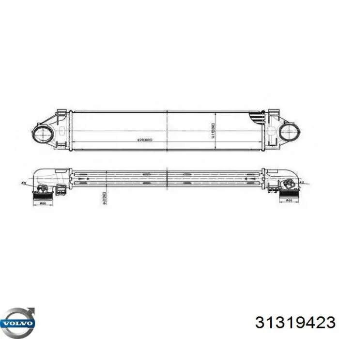 Інтеркулер 31319423 Volvo