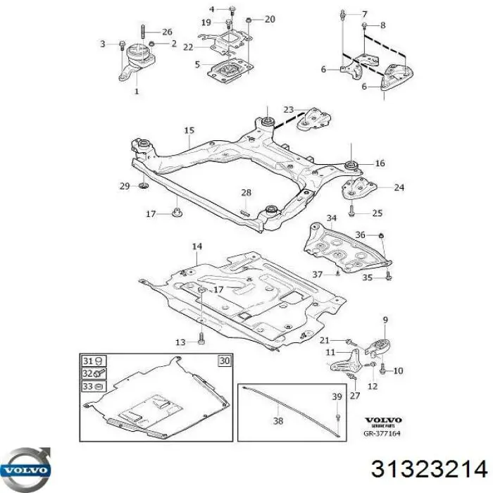  Volvo 31323214 ціна, від 172.22 USD