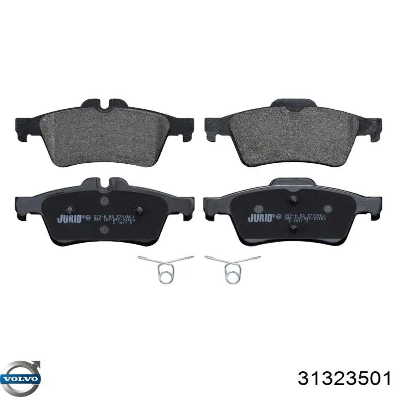 Купити 31323501 Volvo Задні колодки