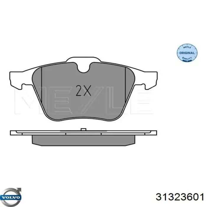 Гальмівні колодки Volvo 31323601 ціна, від 36.36 USD