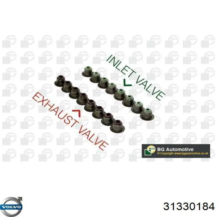 Сальник клапана (маслознімний), впуск/випуск Volvo 31330184 ціна, від 2.13 USD