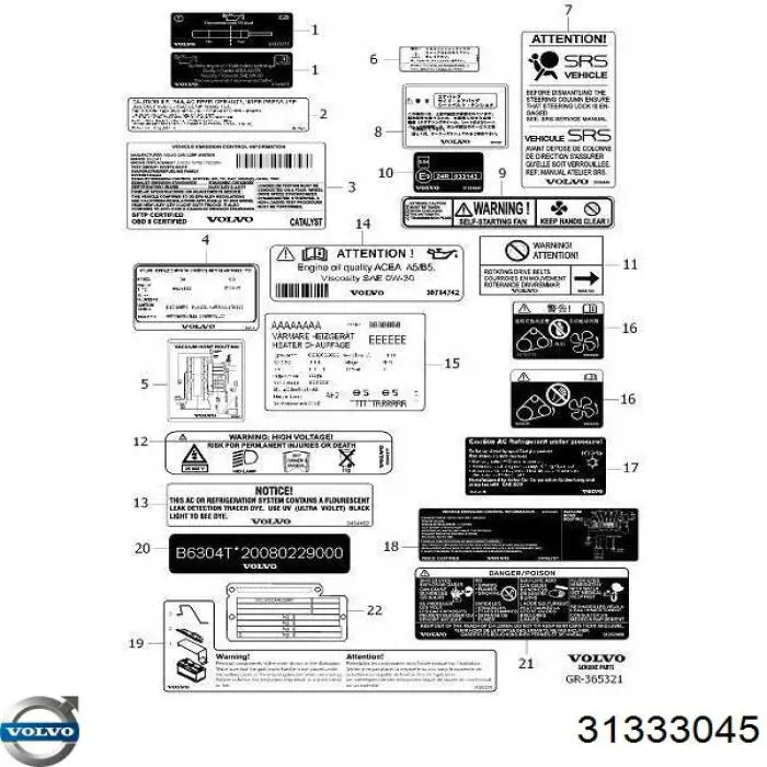  Volvo 31333045 ціна, від 16.91 USD