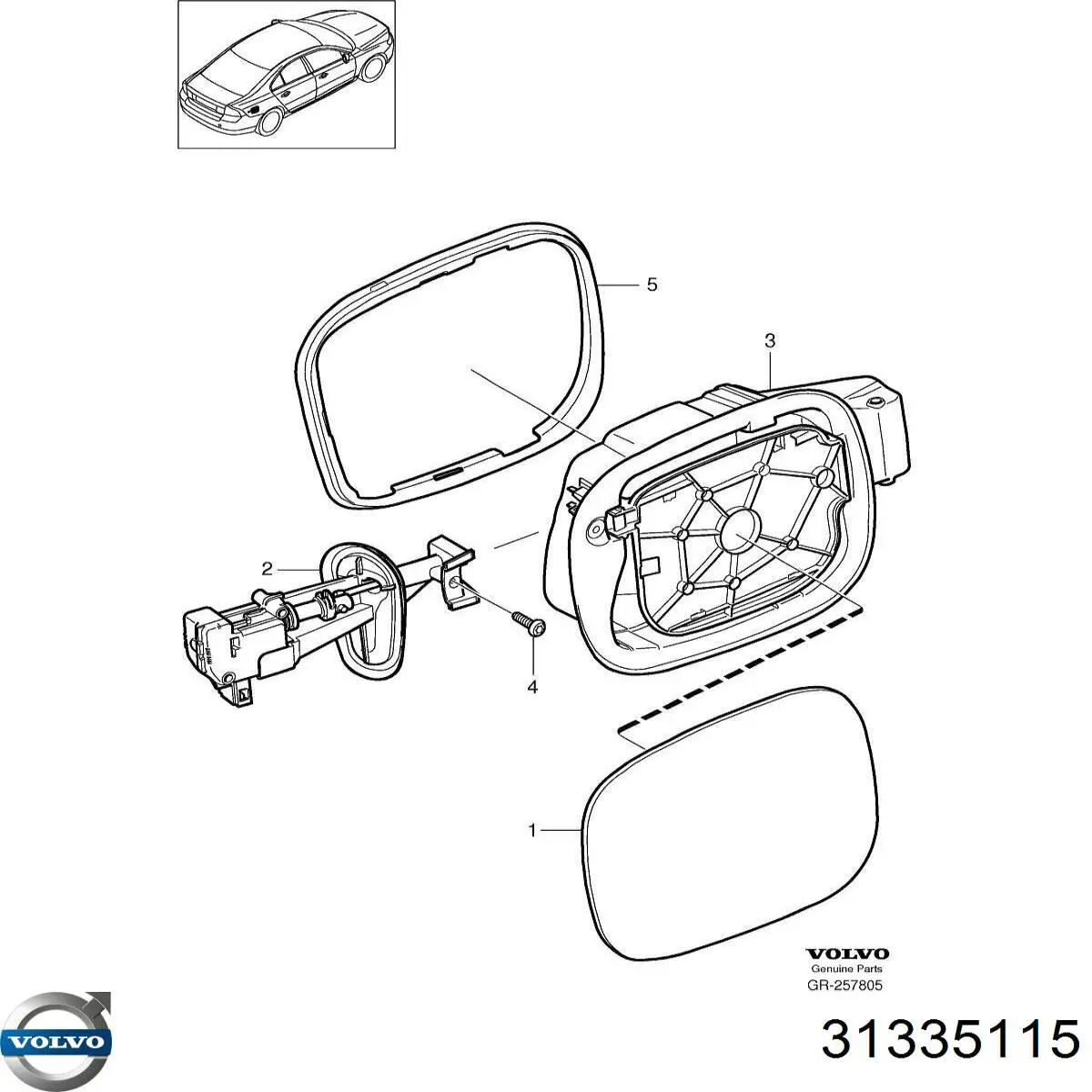 31335115 Volvo Дверцята бензобака