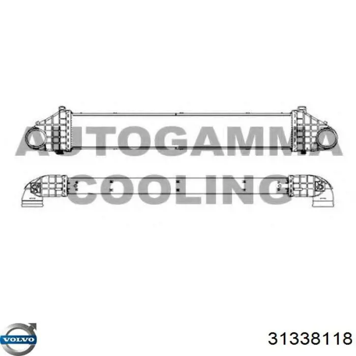 Система охолодження наддувочного повітря Volvo 31338118 ціна, від 125.89 USD