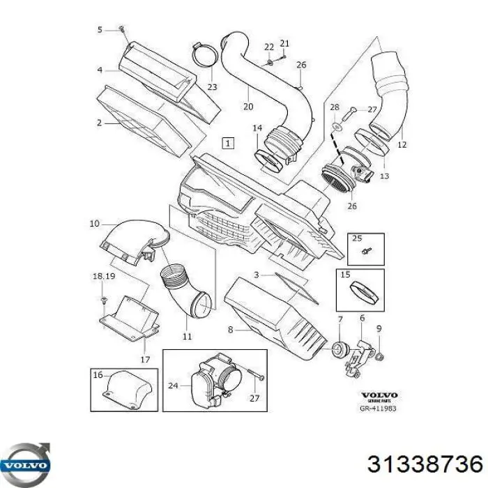 Купити 31338736 Volvo 
