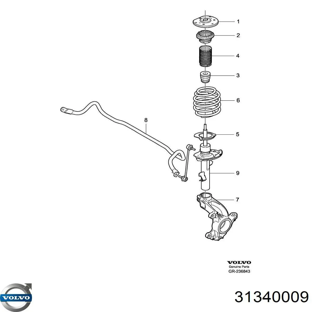 Купити 31340009 Volvo 