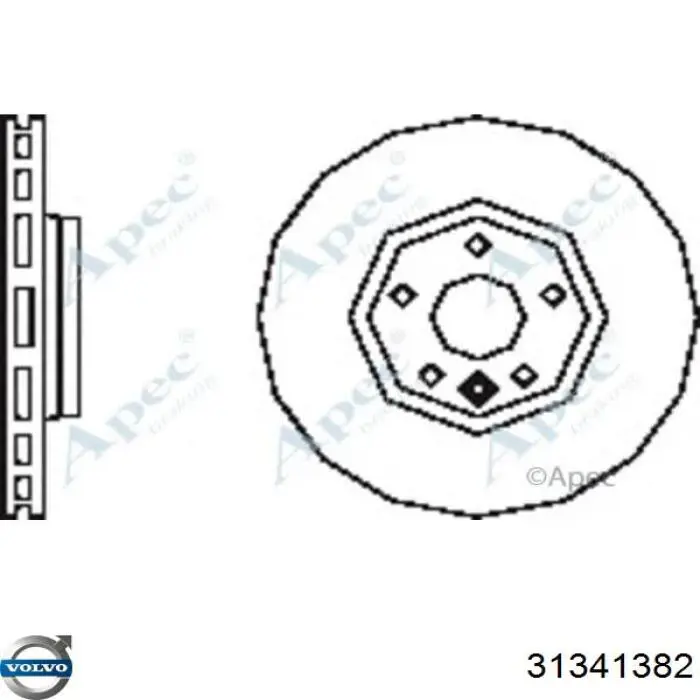 Купити 31341382 Volvo Ротор гальмівний