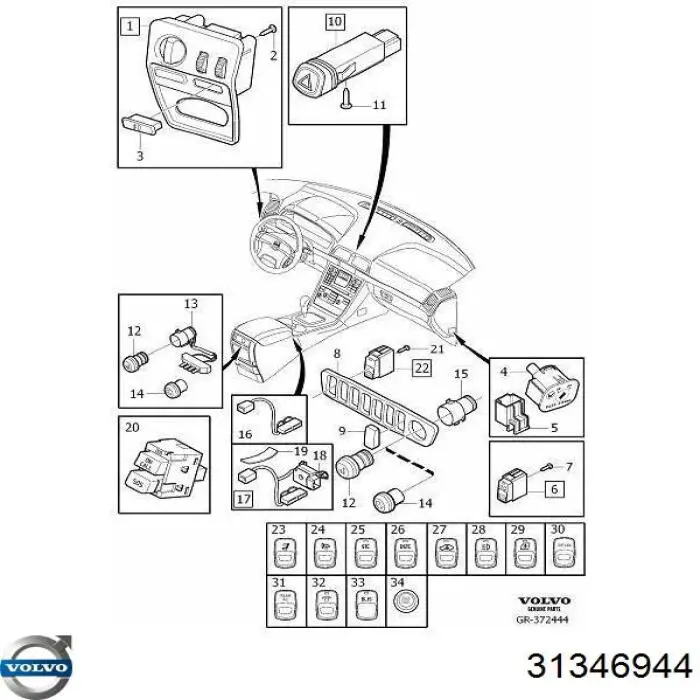  Volvo 31346944 ціна, від 12.67 USD