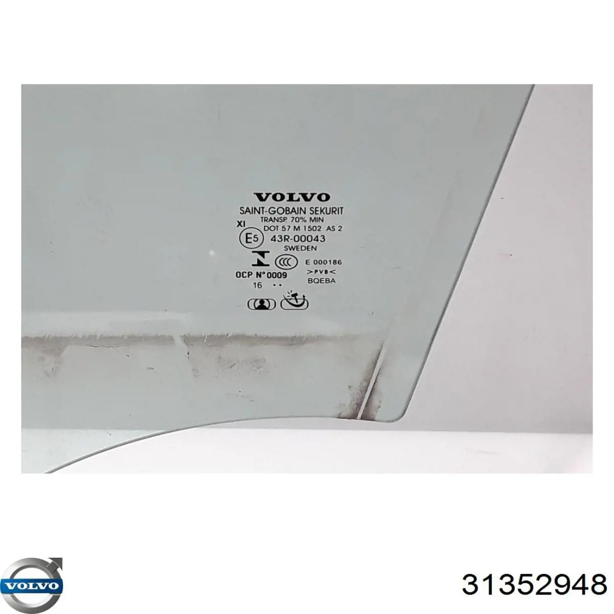 Скло передніх дверей, лівою Volvo 32368731 ціна, від 380.06 USD