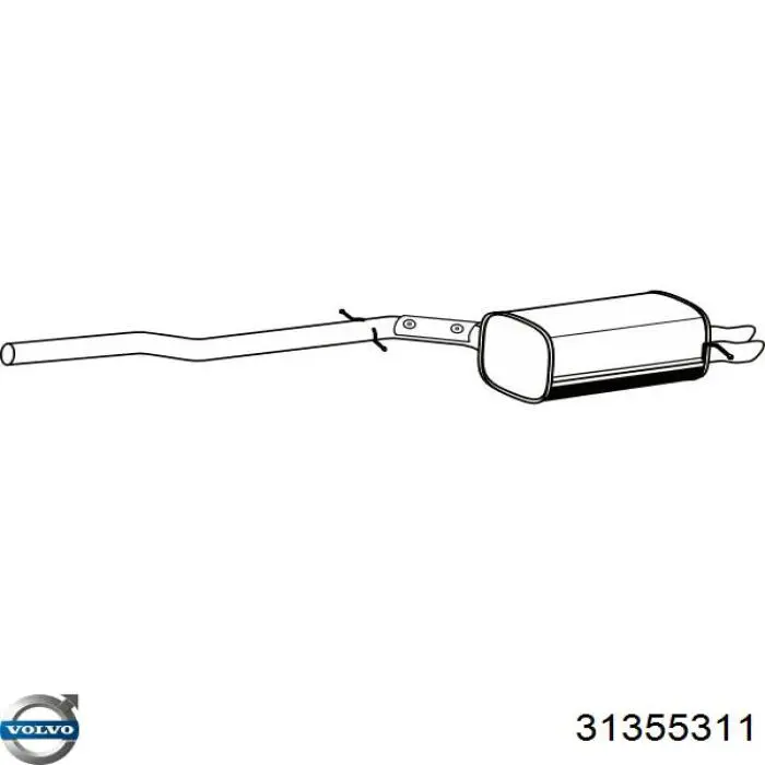 31355311 Volvo Глушилка задня