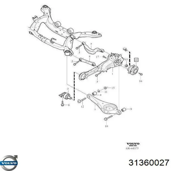 Маточини задніх коліс Volvo 31360027 ціна, від 65.13 USD