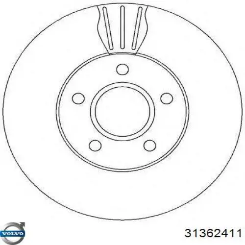 Диск переднього гальма Volvo 31362411 ціна, від 42.17 USD