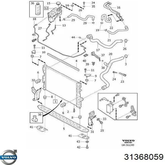 Купити 31368059 Volvo Радіатор двигуна
