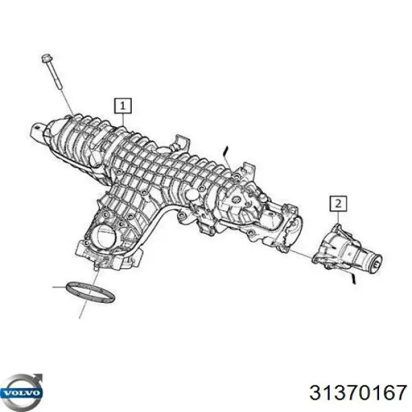 31370167 Volvo Прокладка впускного колектора