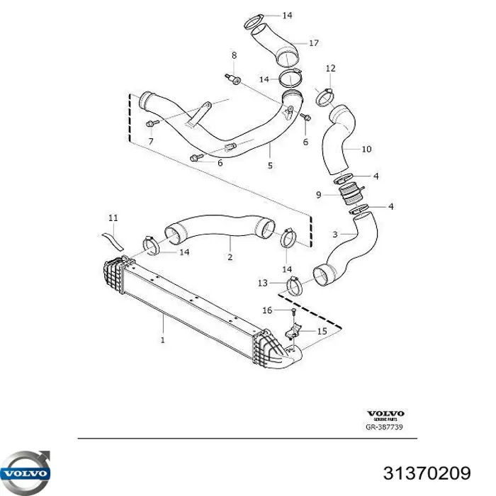 Шланг/патрубок интеркуллера Thermotec DCV035TT ціна, від 23.91 USD