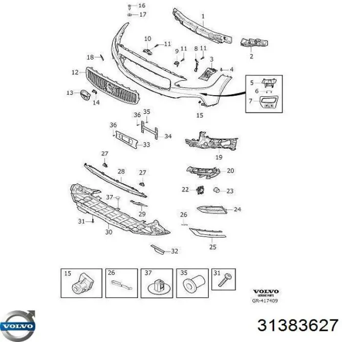 Volvo 31383627 ціна, від 31.17 USD