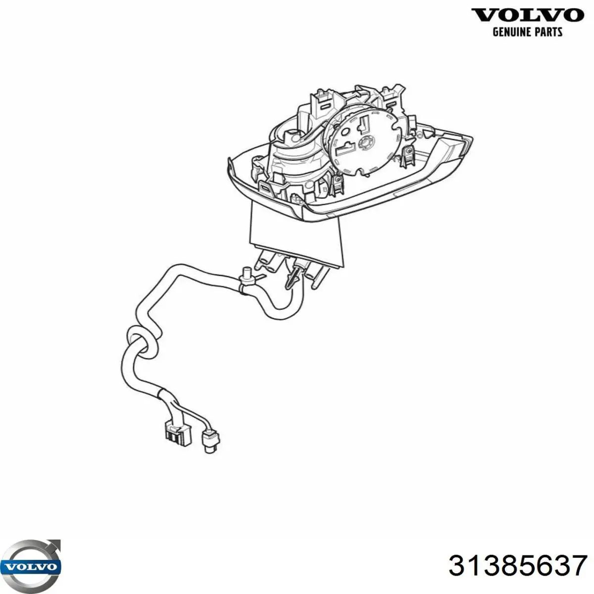 Ліве бокове дзеркало 31385637 Volvo