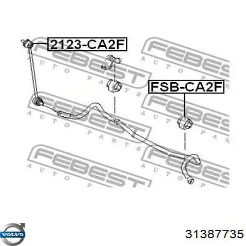 Купити 31387735 Volvo Подушка стабілізатора передня