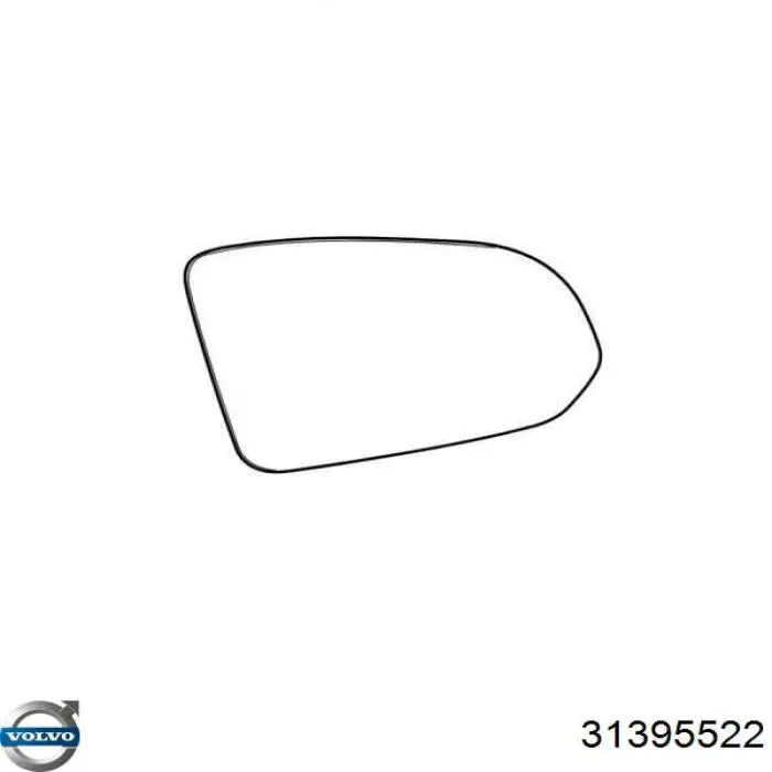 31395522 Volvo дзеркальний елемент дзеркала заднього виду, лівого