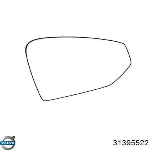 Купити 31395522 Volvo Дзеркальний елемент дзеркала заднього виду, лівого