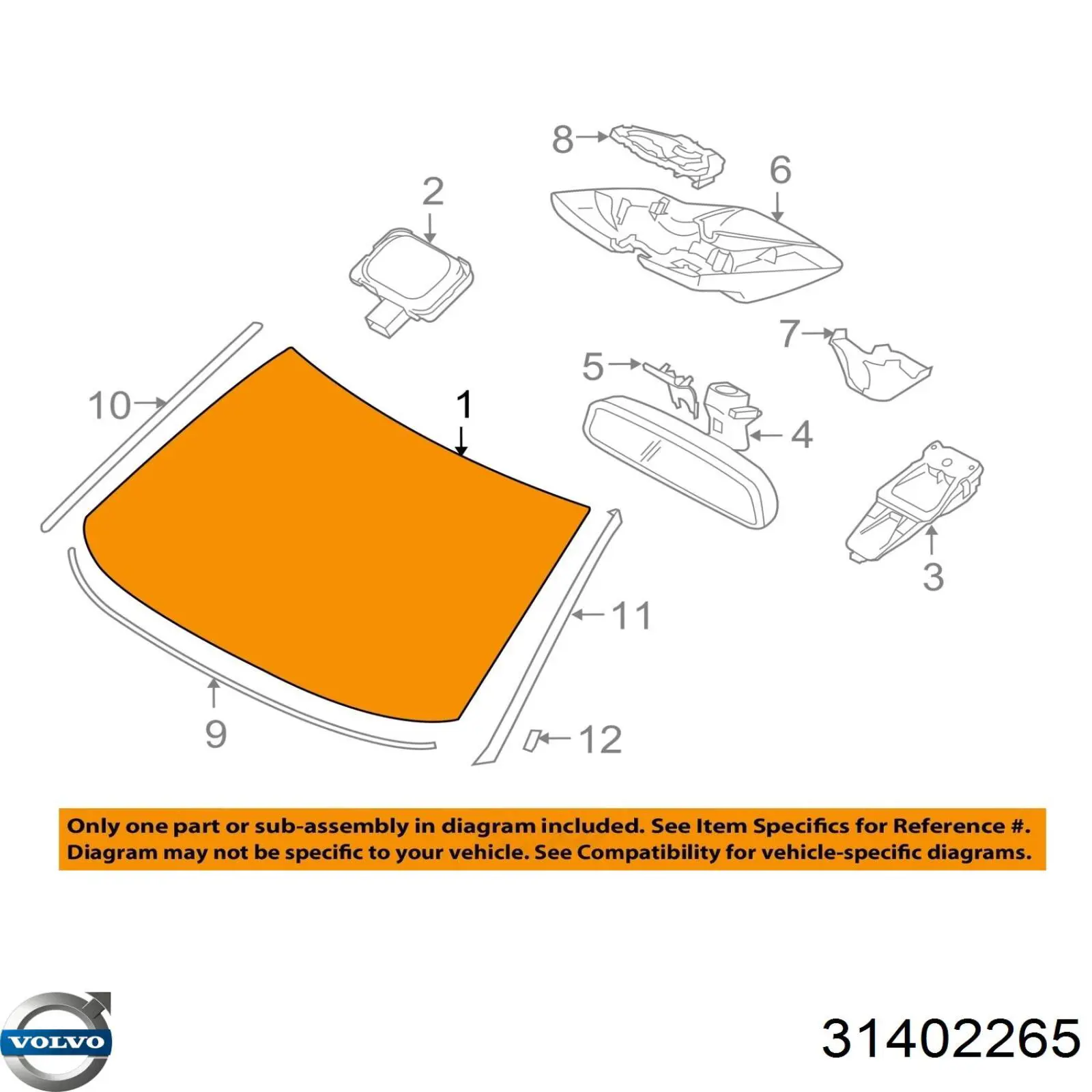 31402265 Volvo Автомобільне скло