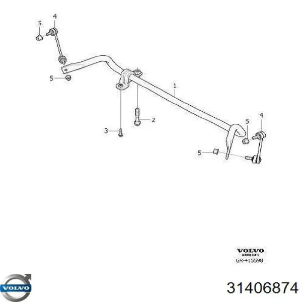 Яйця на стабілізаторі передні Volvo 31406874 ціна, від 18.33 USD
