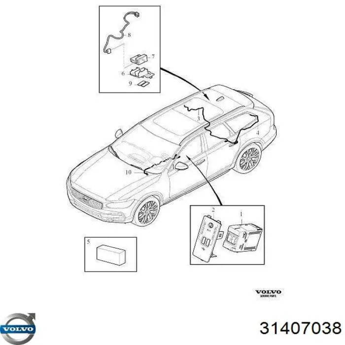 USB-розгалужувач Volvo 31407038 ціна, від 11.73 USD