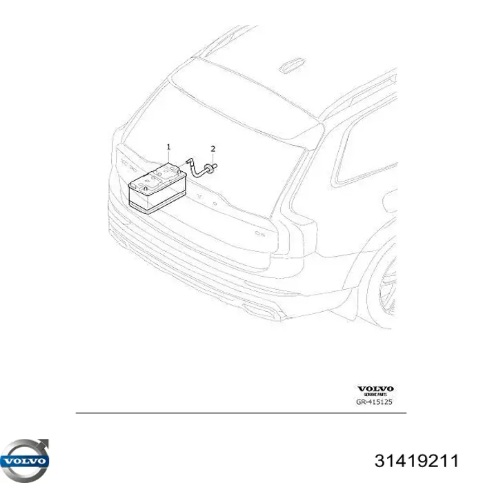 Купити 31419211 Volvo Автомобільна батарея