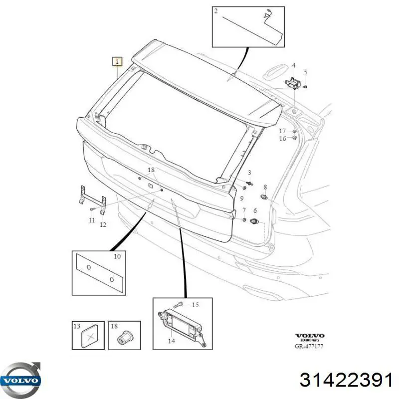 Датчик температури охолоджуючої рідини 31422391 Volvo