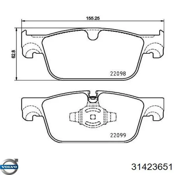 Передні тормозні колодки QP7245 Quaro
