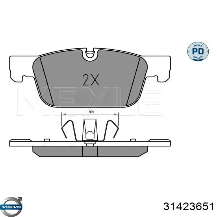 31423651 Volvo Передні гальмівні колодки
