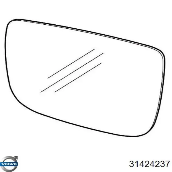 31424237 Volvo Дзеркальний елемент лівий