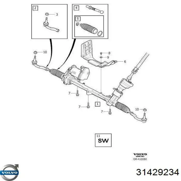 31429234 Volvo Тяги кермові
