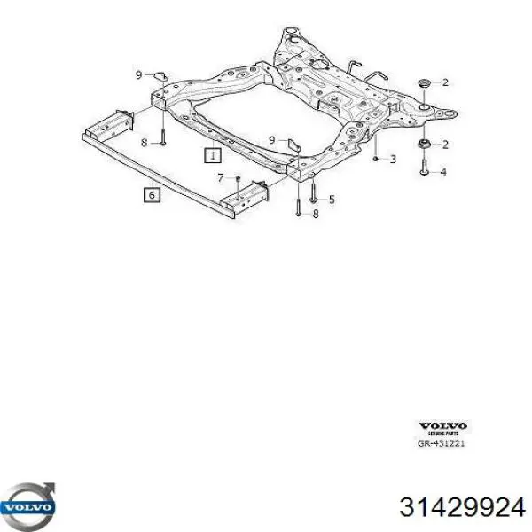Купити 31429924 Volvo Буфер бампера переднього