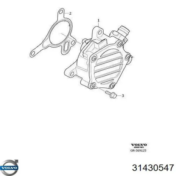 31430547 Volvo Прокладка вакуумного насоса