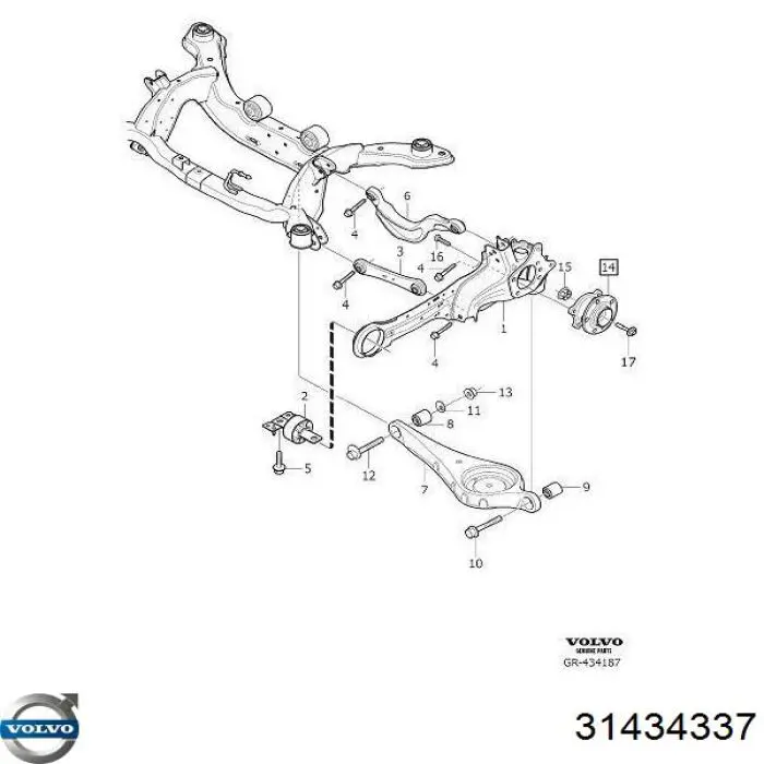  Volvo 31434337 ціна, від 127.41 USD