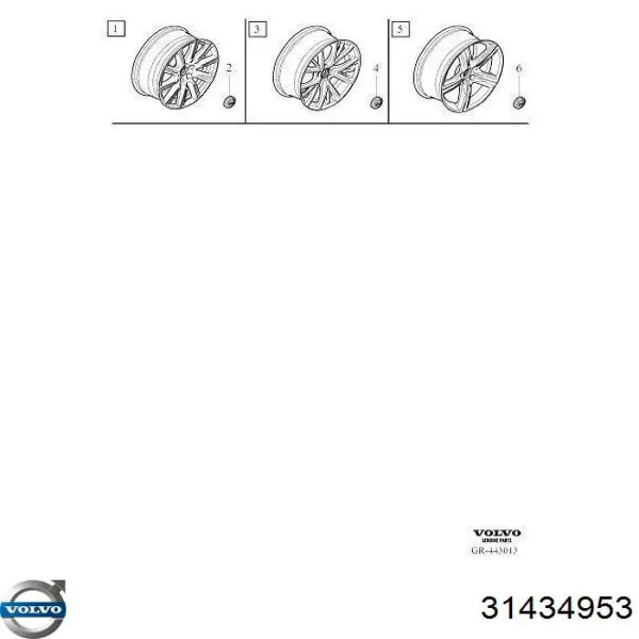 31434953 Volvo Диски колісні литі (легкосплавні, титанові)