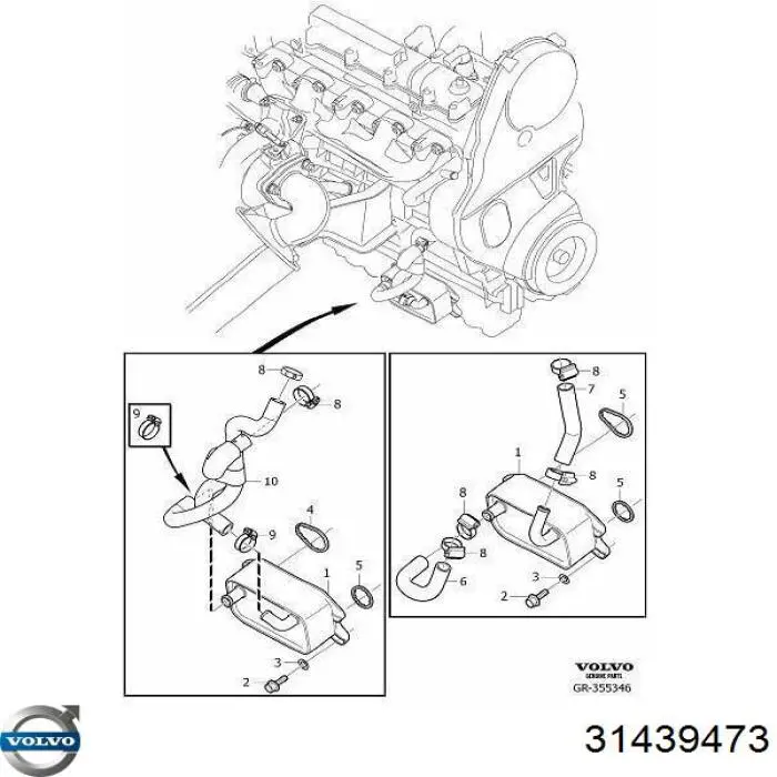 Трубка/шланг масляного радіатора, високого тиску Volvo 31439473 ціна, від 23.93 USD