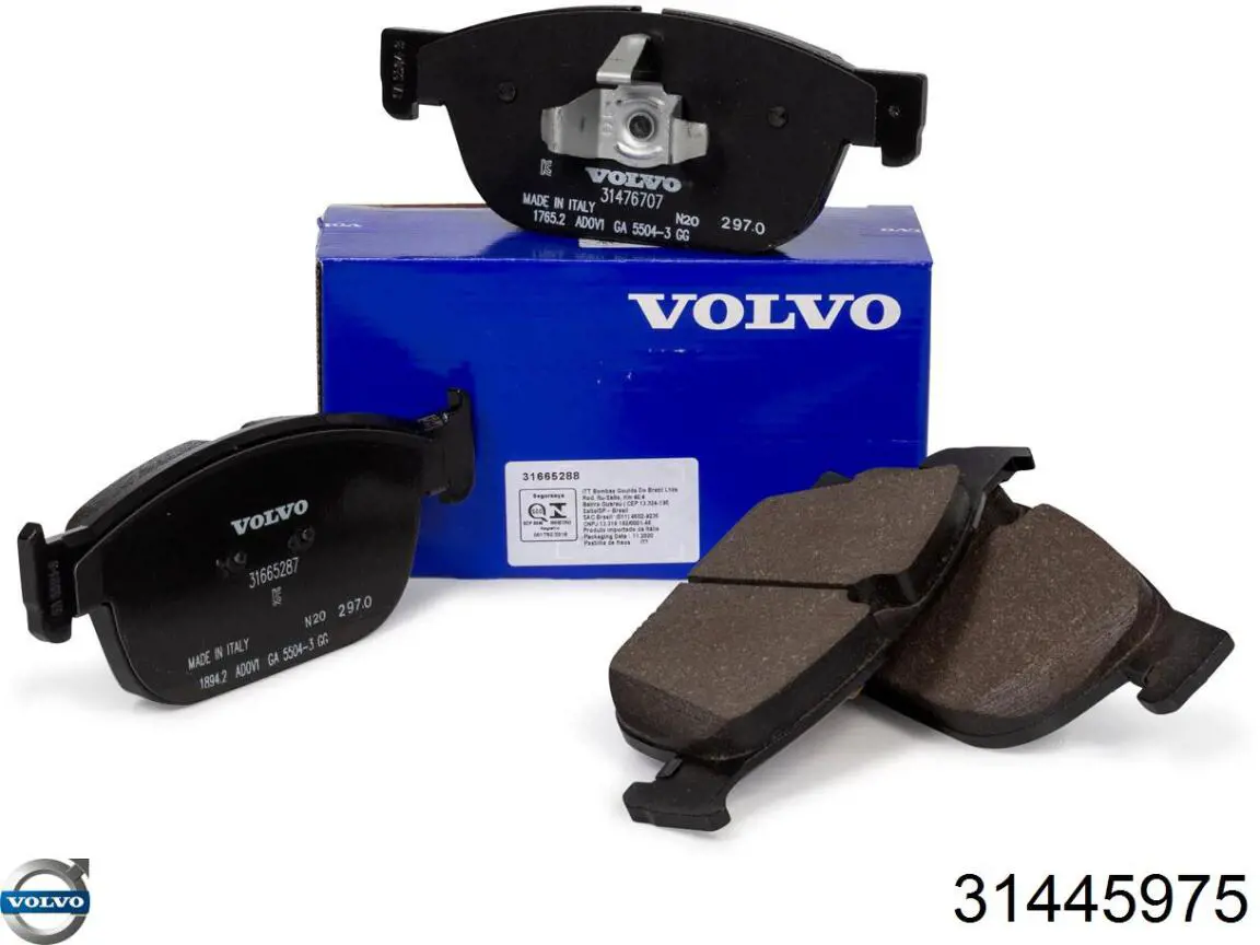 Купити 31445975 Volvo Колодки гальмівні передні, дискові