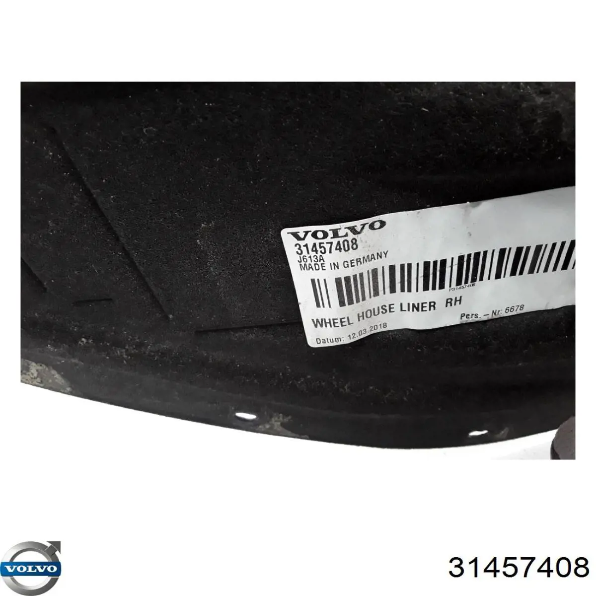 32289666 Volvo Підкрилок задній правий