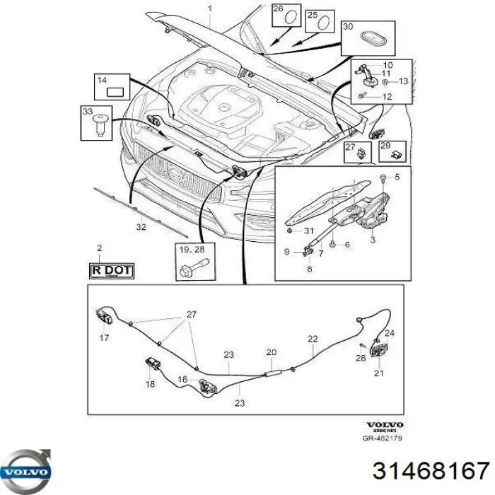 Капот 31468167 Volvo
