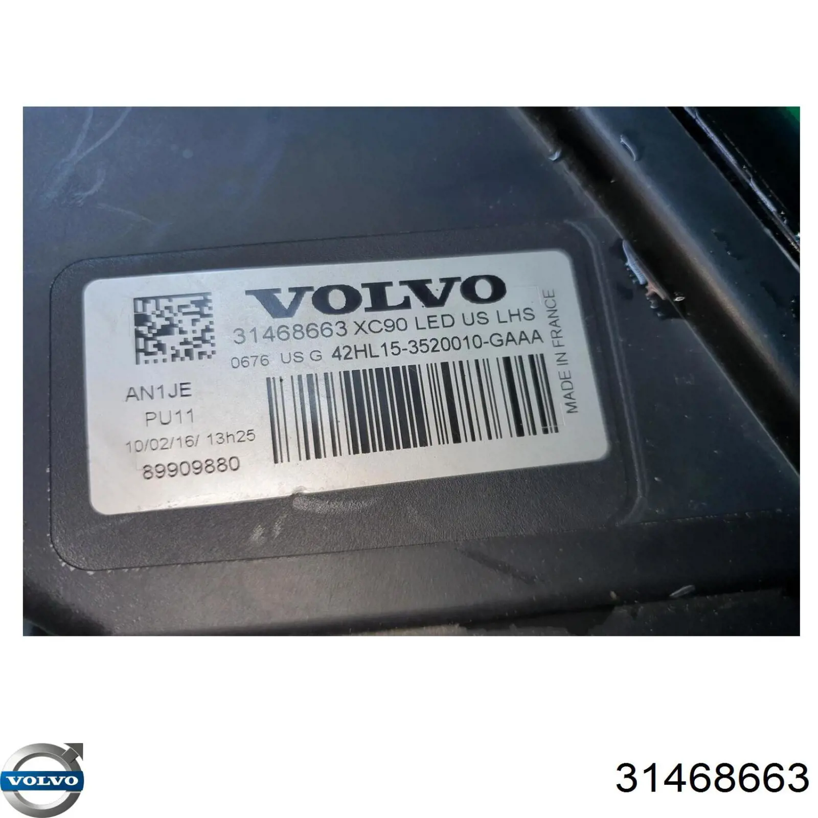 Купити 31468663 Volvo Основна фара в зборі ліва