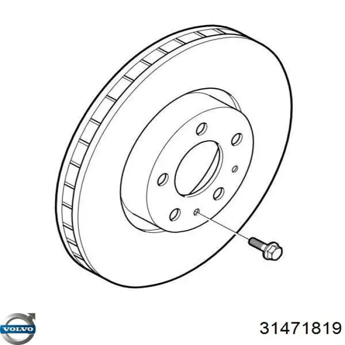 Диск переднього гальма Volvo 31471819 ціна, від 50.97 USD