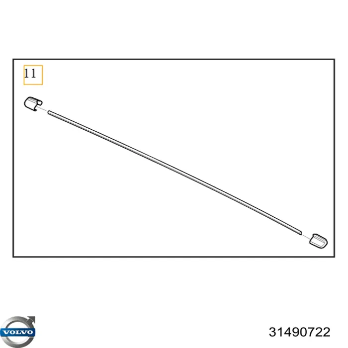 Гумка щітки склоочисника, комплект Volvo 31490722 ціна, від 27.78 USD